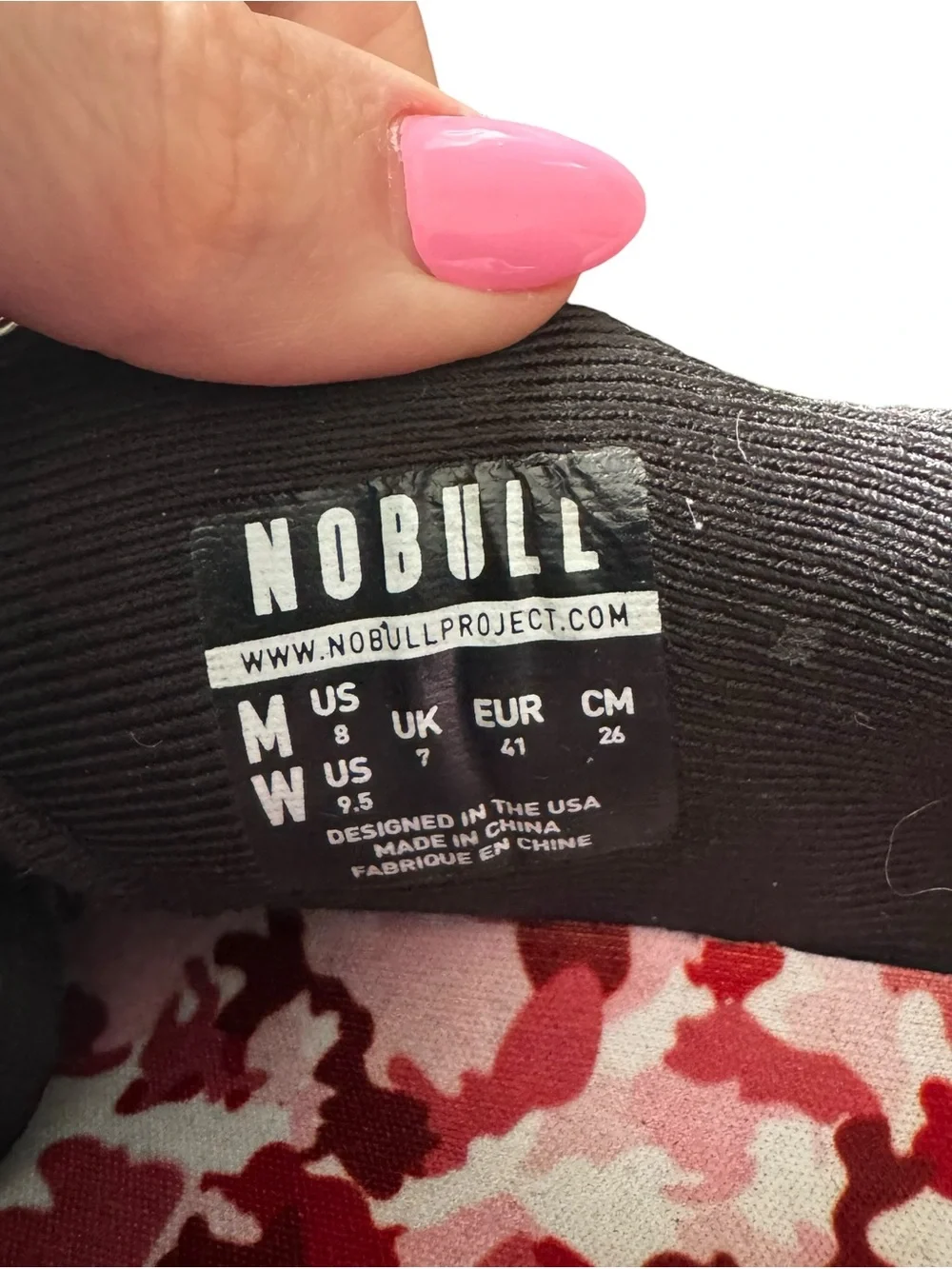 NOBULL- Black Floral Training Shoes Sneakers Women’s 9.5 Men’s 8